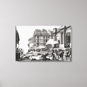 Lienzo Tiroteo antes de la iglesia St. Roch en París