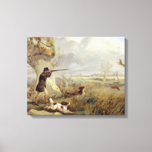 Lienzo Tiroteo de pato (aceite sobre lienzo)