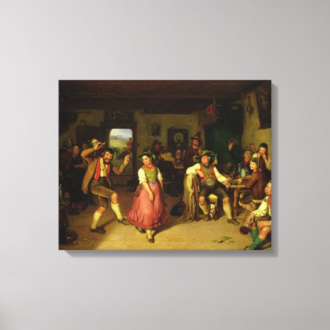 Lienzo Tiroteo y baile en Oberbayern, 1841 (Anverso)
