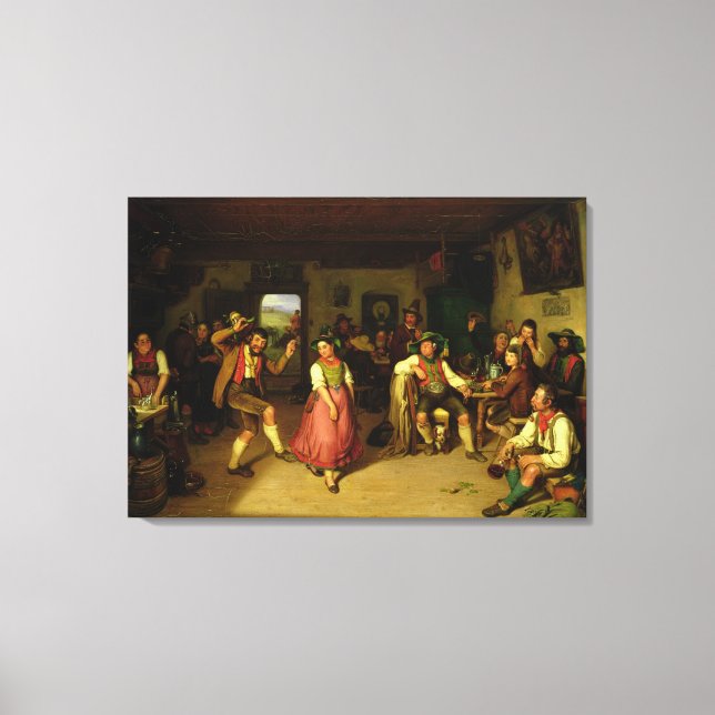 Lienzo Tiroteo y baile en Oberbayern, 1841 (Anverso)