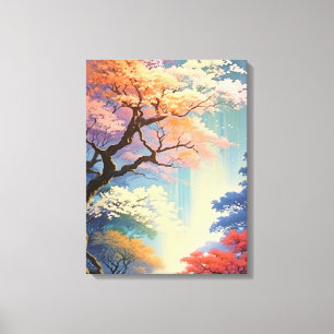 Lienzo Titán alzándose: Un árbol majestuoso en el bosque