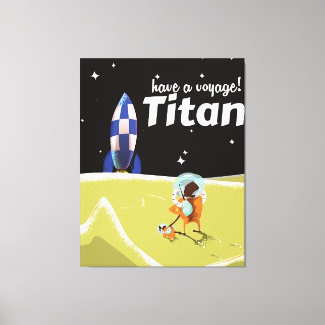 Lienzo Titan vintage travel poster (Anverso)