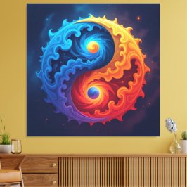 Lienzo *Titel:*   „Yin & Yang – Harmonie der Gegensätze“ 