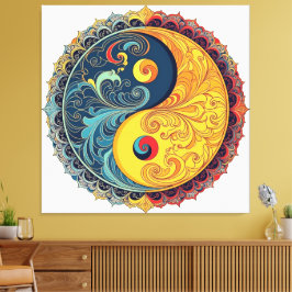 Lienzo *Titel:*   „Yin & Yang – Harmonie der Gegensätze“ 