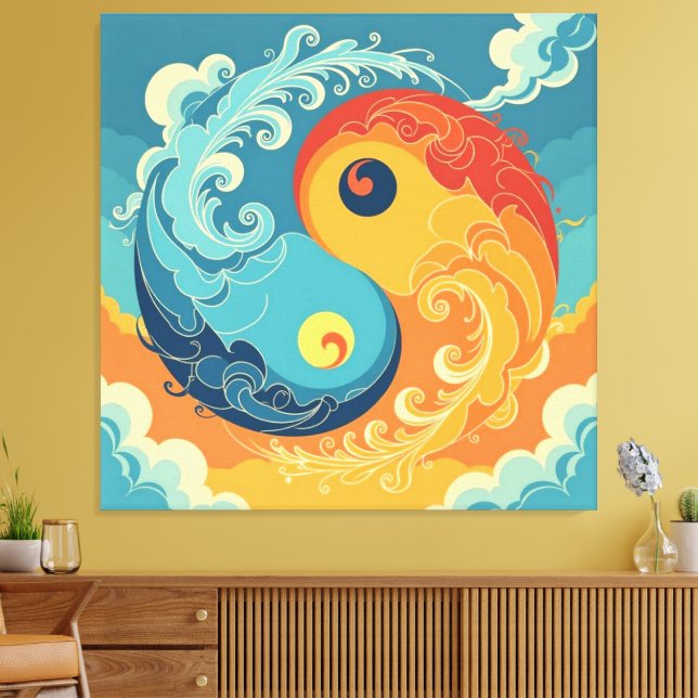 Lienzo *Titel:*   „Yin & Yang – Harmonie der Gegensätze“  (Insitu (Sala de estar))