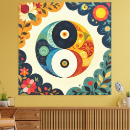 Lienzo *Titel:*   „Yin & Yang – Harmonie der Gegensätze“ 