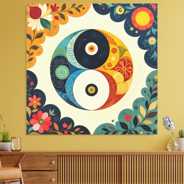 Lienzo *Titel:*   „Yin & Yang – Harmonie der Gegensätze“  (Insitu (Sala de estar))