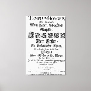 Lienzo Titlepage de Abendmusik, 1705