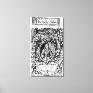 Lienzo Titlepage de Bible del obispo, pub. en 1568