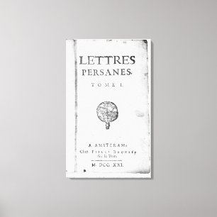 Lienzo Titlepage de 'Les Lettres Persanes