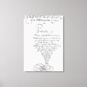 Lienzo Titlepage manuscrito del pozo moderado
