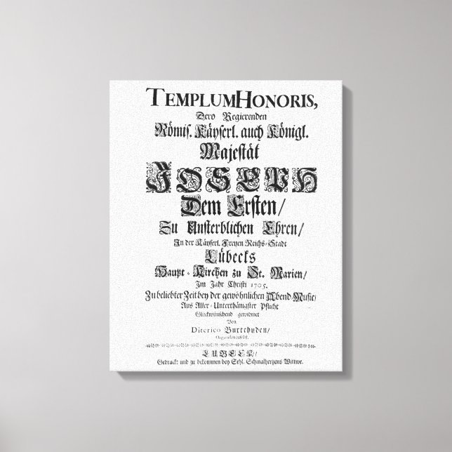 Lienzo Titular de Abendmusik, 1705 (Anverso)