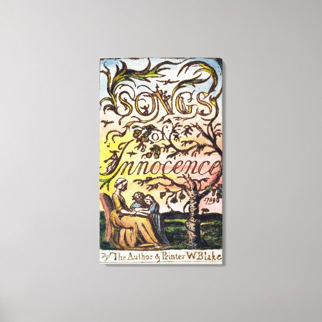 Lienzo Titular de 'Canciones de inocencia y de experienci (Anverso)