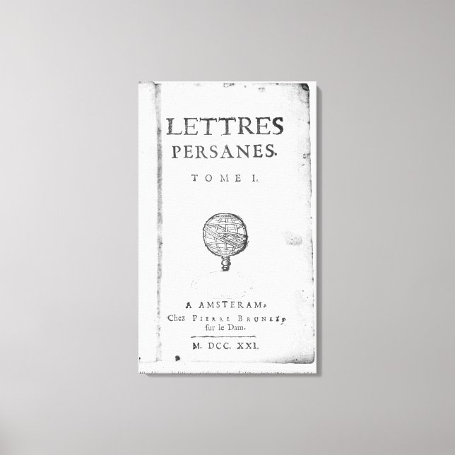 Lienzo Titular de "Les Lettres Persanes" (Anverso)