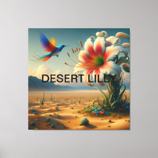Lienzo Título: 🎨 apabullante desierto Lilly con un pájar