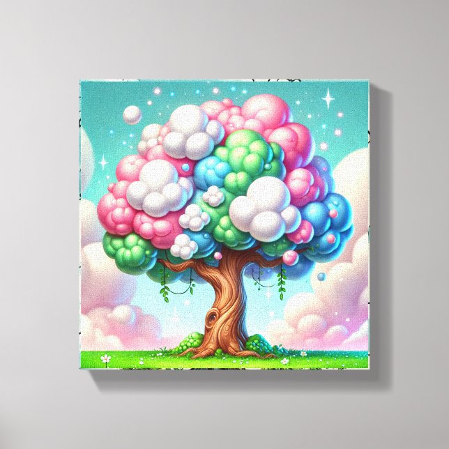 Lienzo Título: Árbol portador de nubes de pesadilla (Anverso)