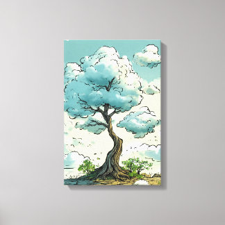 Lienzo Título: Árbol portador de nubes de pesadilla