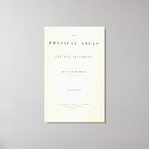 Lienzo Título Página Atlas físicas de fenómenos naturales
