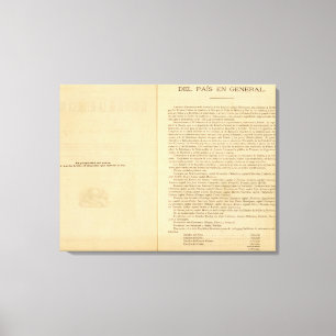 Lienzo Título Página del Atlas de México 1874