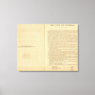 Lienzo Título Página del Atlas de México 1874