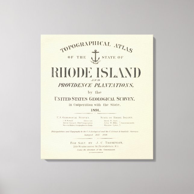 Lienzo Título Página Rhode Island atlas (Anverso)
