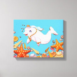 Lienzo Títulos De Tela De Tela Estirada Impresos Del Mar