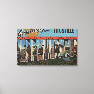 Lienzo Titusville, Pennsylvania - escenas grandes de la