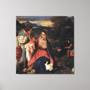 Lienzo Tiziano / La Virgen del Conejo / 1530 /
