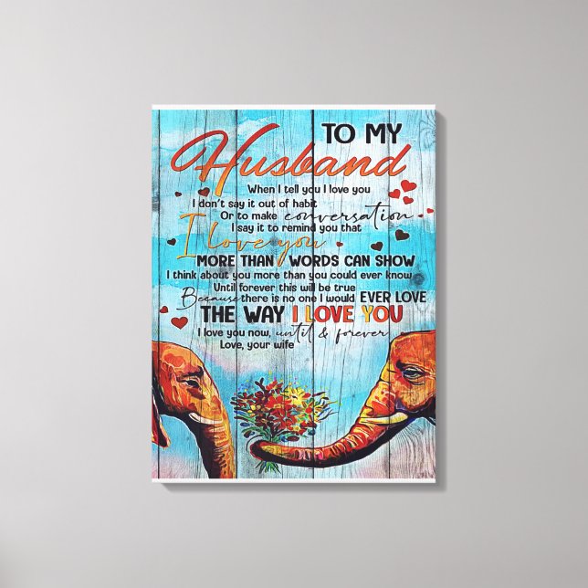 Lienzo To My Husband Letter, Lovely Husband Letter (Anverso)