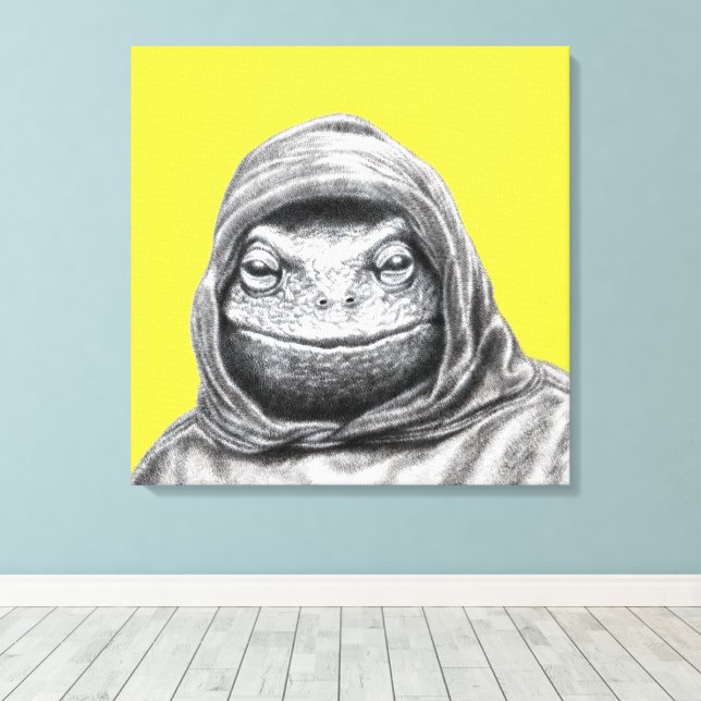 Lienzo Toad in Hoodie (amarillo retro) (Insitu (piso de madera))