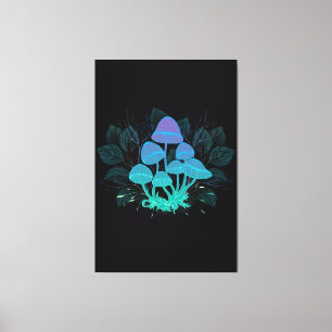Lienzo Toadstools en Bushes