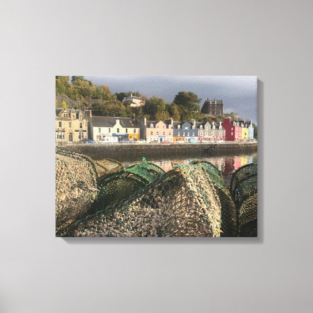 Lienzo Tobermory, Isla de Mull, Escocia Escénica (Anverso)