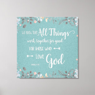 Lienzo Todas las cosas cooperan para bien - Rom 8:28