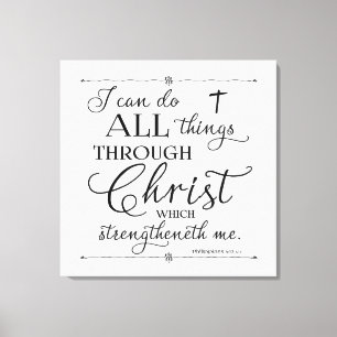 Lienzo Todas las cosas por medio de Cristo - Filipenses 4