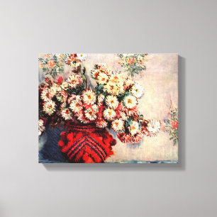 Lienzo Todavía la vida con crisantemas de Claude Monet
