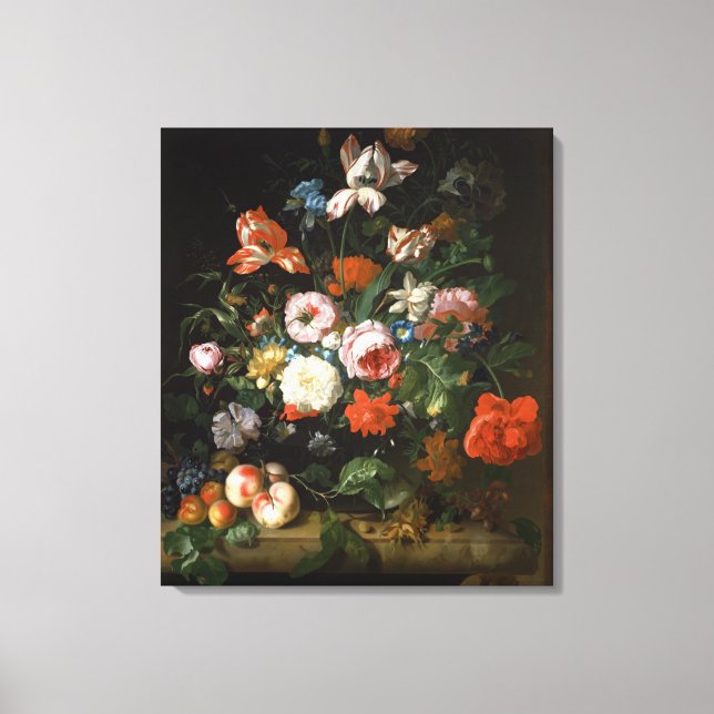 Lienzo Todavía la vida con flores (Anverso)