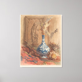 Lienzo Todavía la vida con un jarrón chino y girasol seco