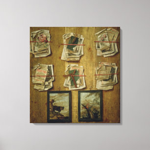 Lienzo Todavía vida con las hojas y las imágenes, 1783