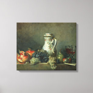 Lienzo Todavía vida con las uvas y las granadas, 1763