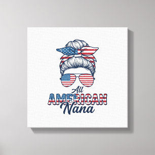 Lienzo Todo diseño vectorial de Nana Patriótica Americana