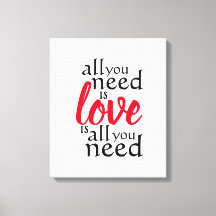 Todo lo que necesitas es amor, solo necesitas una