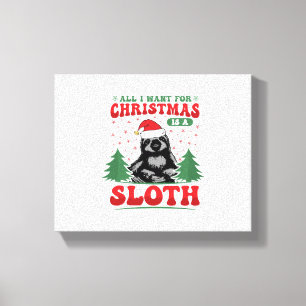 Lienzo Todo lo que quiero para los Navidades es un esloga
