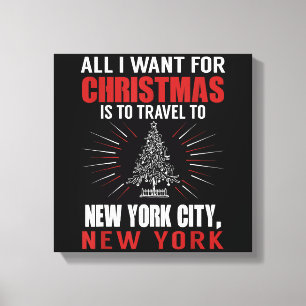 Lienzo Todo lo que quiero para Navidad Viajar a la ciudad