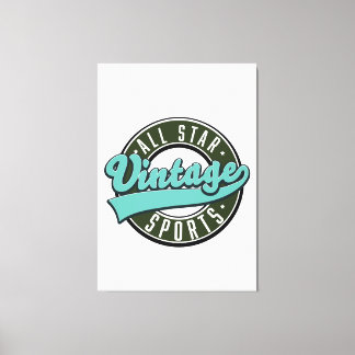 Lienzo todos los deportes de vintage estrella