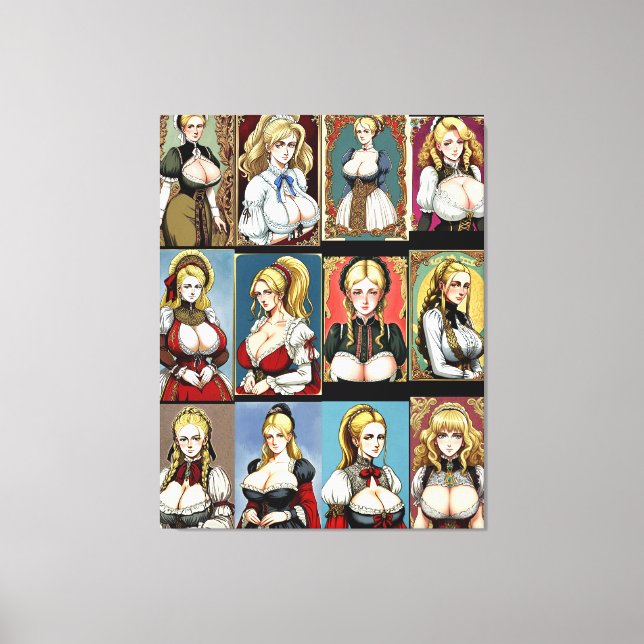 Lienzo Todos los empleados de Faire Maidens (Anverso)