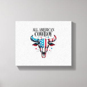 Lienzo Todos los vaqueros estadounidenses Bandera de Esta
