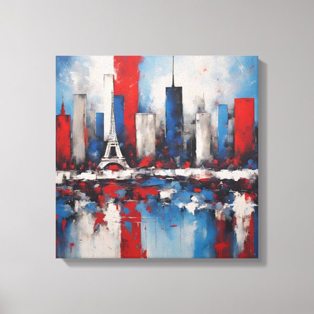 Lienzo Toile art abstrait Paris PSG (Anverso)