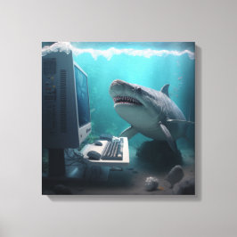 Lienzo Toile art abstrait requin 