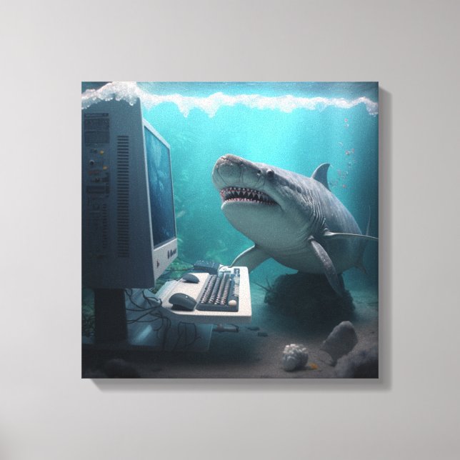 Lienzo Toile art abstrait requin  (Anverso)