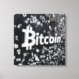 Lienzo Toile Bitcoin noir